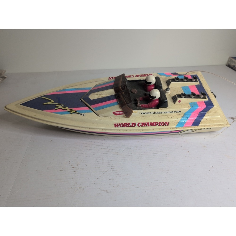 Vintage Kyosho RC Speed Boat World Champion Viper 80's 90's No Remote Untested